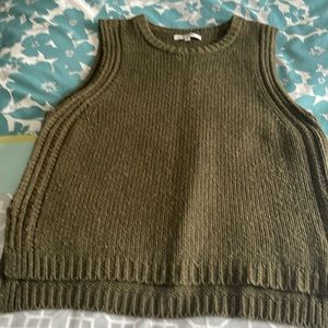 Olive green knot vest